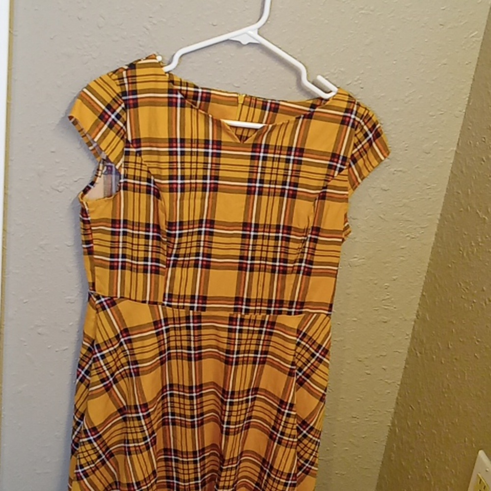 Unbranded Yellow plaid dress